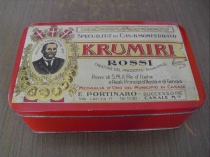 Scatola di latta - Krumiri - Rossi - Specialità di Casale Monferrato